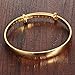 Girl Era 18K Lucky Totem Inside Polished Gold Bangle Bracelet Bling Charm Bracelets