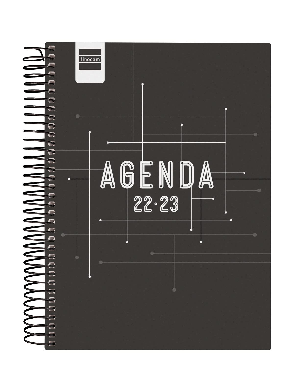 Finocam - Diary 2022 2023 Cool 1 Day Page September 2022 - June 2023 (Leading Year) + July and August Overview Spanish Black