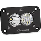 Baja Designs S2 Sport Black Flush Mount LED Light Pod (Driving/Combo; Clear)