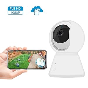 Kolaura 1080P FHD WiFi IP Camera, Home Security Surveillance Indoor Camera with 2 Way Audio Night Vision Motion Baby Crying Detection