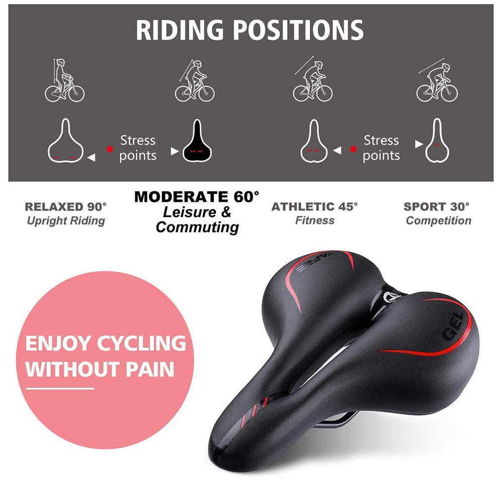 Blue Padded Bicycle Saddle With Soft Cushion Chartsea Most