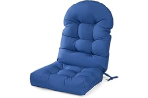 mudilun Adirondack Chair Cushion with Tie Outdoor Adirondack Chair Cushions Thick Tufted High Back Rocking Chair Cushions for Indoor Patio Furniture Chair Pads