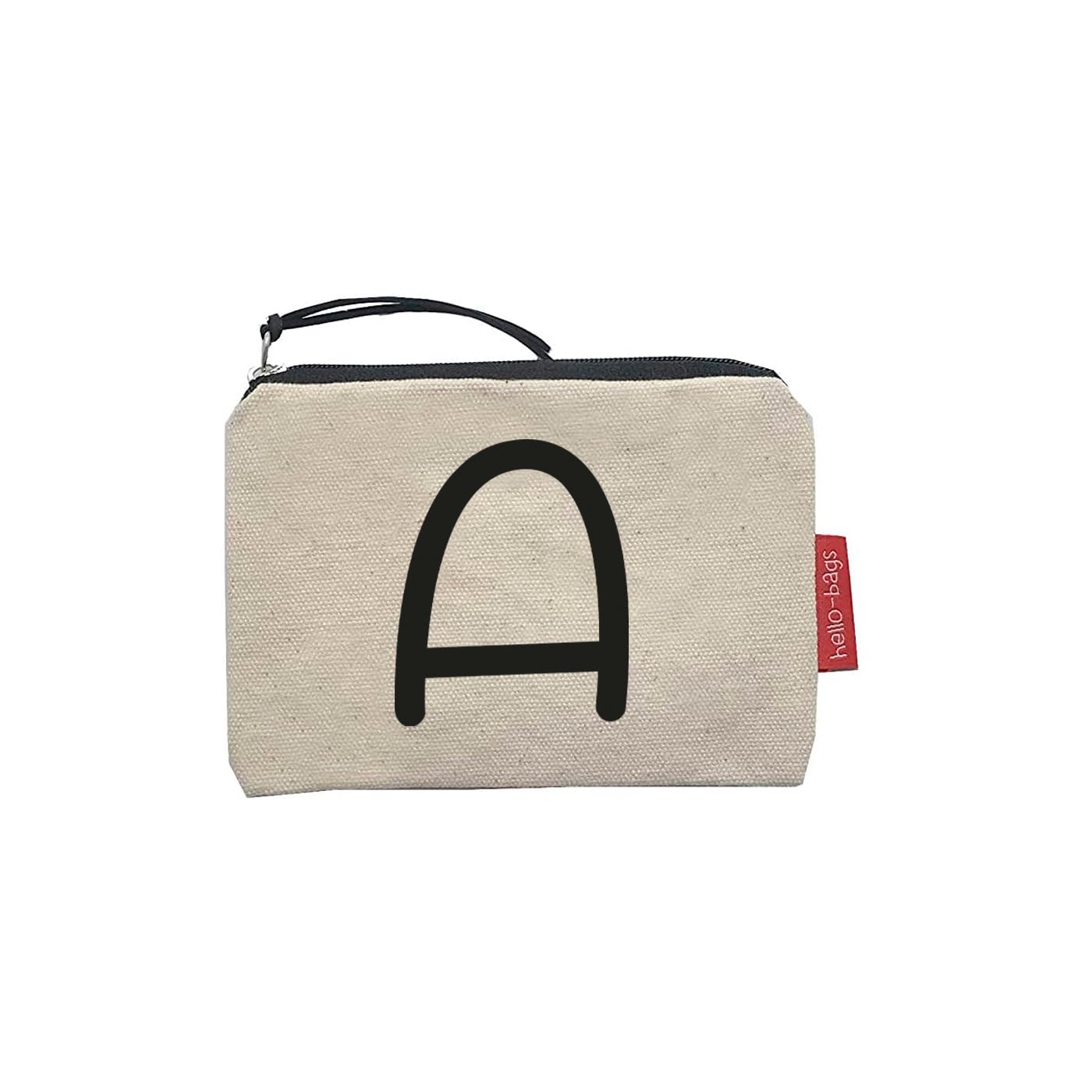 hello-bags. Coin Purse/Small Pouch. Exterior: 100% Cotton. Includes zipper and lining. Packed in a gift kraft envelope. Model: “A”. Color: Ecru. Measurements: 14 * 10 cm.