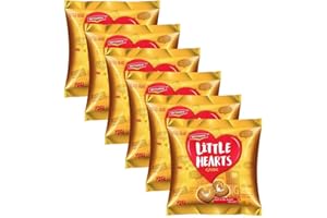 Britannia Little Hearts Biscuits 2.6oz (75g) - Soft and Delicious Biscuits - Kids Favorite Cookies (Pack of 6)