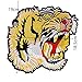 flower and tiger patch Embroidered applique, flower tiger patch for jeans, animal embroidery Applique Patch