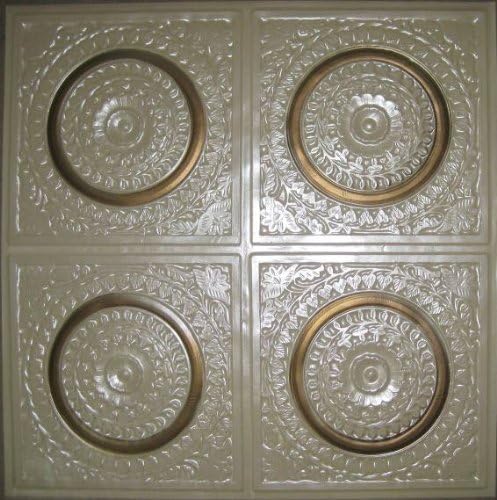 Ornate PVC Ceiling Tile Style 117, Creame Pearl