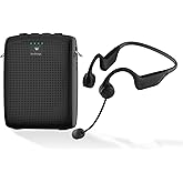 WinBridge Voice Amplifier Wireless Microphone Earhook, Porable Speaker and Mic for Teachers, Mini PA System with Crystal-Clear Original Sound, Fitness Ear-Secured Microphone for Public Speaking WB007