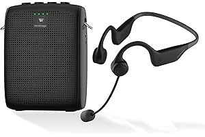 W WINBRIDGE WinBridge Voice Amplifier Wireless Microphone Earhook, Porable Speaker and Mic for Teachers, Mini PA System with Crystal-Clear Original Sound, Fitness Ear-Secured Microphone for Public Speaking WB007