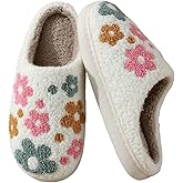 HFBAOEGU Comfy Home Elastic Slippers Retro Memory Foam Fuzzy Shoes For Womens Mens Cute Cartoon Plush Fluffy Warm Fur Lined Slippers Winter Indoor House Shoes