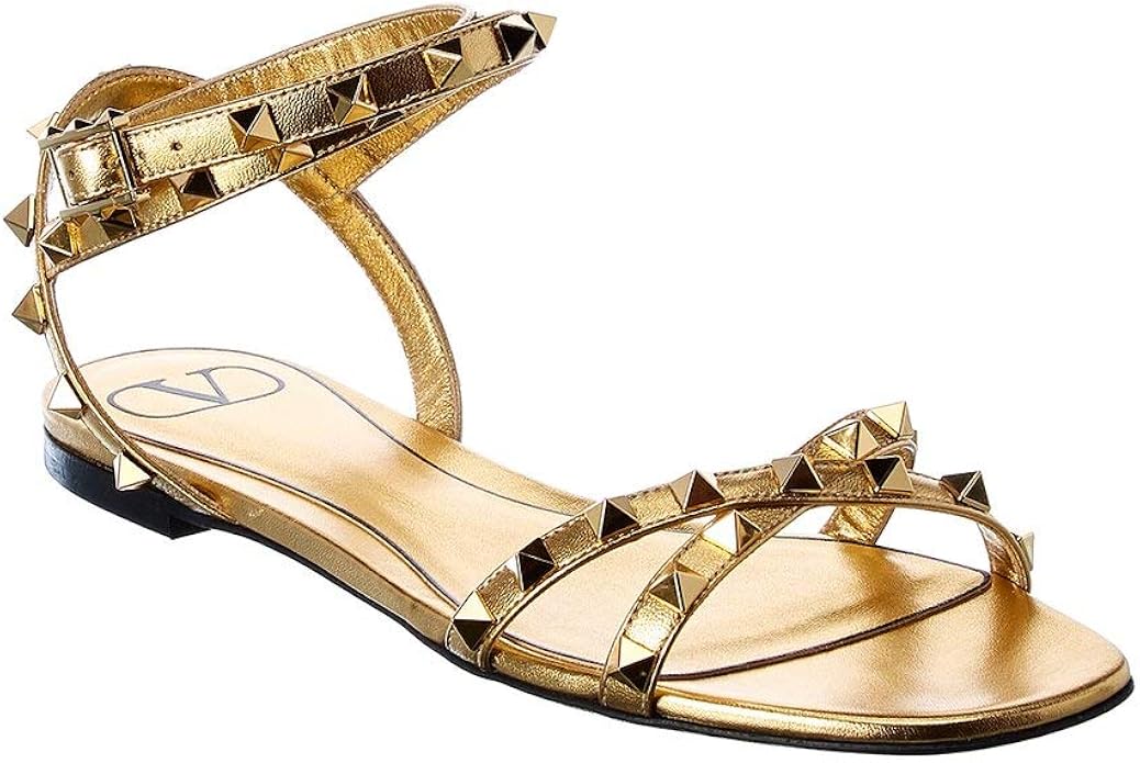 Valentino Rockstud Flair Leather Sandal, 36
