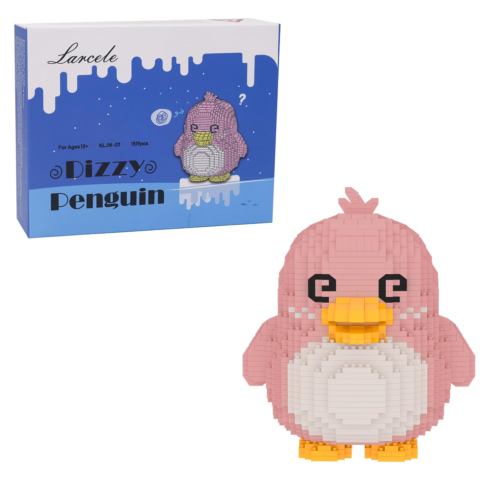 Larcele Micro Building Blocks Animal Set, DIY Mini 3D Building Toy Bricks,1519 Pieces KLJM-07 (Dizzy Penguin) — image 1