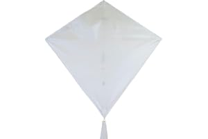 In the Breeze 3325 - Coconut 30 Inch Diamond Kite - Solid White, Fun, Easy Flying Kite