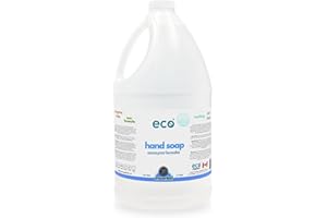 Eco Hand Soap Unscented, 4L Bulk Size, Sustainable Hand Soap Refill, Fragrance-free, Plant Based, Made in Canada, Moisturizin