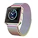 SWEES Metal Bands Compatible Fitbit Blaze Smart Watch, Stainless Steel Magnetic Milanese Replacement Band with Frame Small & Large for Women Men, Champagne Gold, Black, Silver, Colorful, Rose Gold