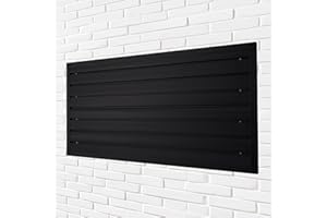 HODURWALL Slatwall Panels Garage Slat Wall Storage Systems 4'x2', Slat Wall Paneling Garage Wall Organizer, Black Slat Board PVC Wall Panels Slatwall Displays Garage Tool Organizer Wall Mount Ladder Bike Rack