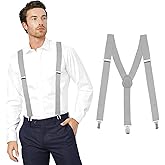 Vesberkl Men's Adjustable Suspenders with Elastic Straps Y-Back,Hiking Suspenders Under Clothes