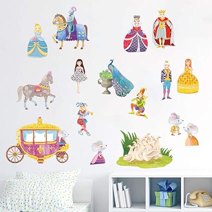 Amazon Com Decalmile Princess Girls Wall Decals Carriage