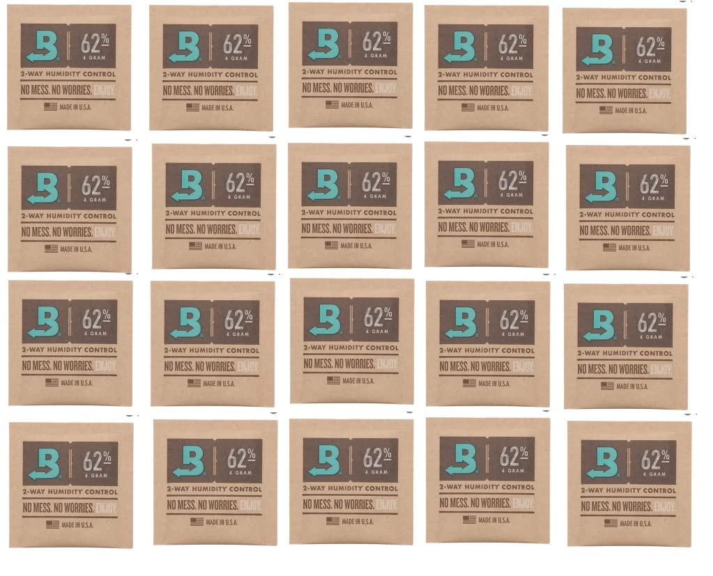 Necuma Luxury 20pcs 4g Boveda Humidifier, 62% Ideal for Tobacco Storage, Light Brown