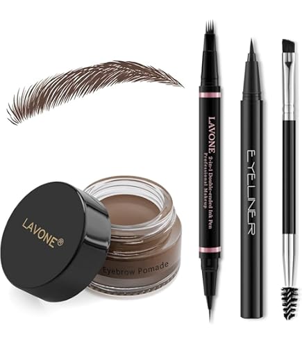Amazon.com : LAVONE Makeup Kit With Eyebrow Stamp Pencil