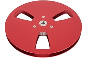 7 Inch Empty Tape Reel, Full Aluminum Blank Tape Reel to Reel Recorder Empty Spool, Pack of 1, for StuderNagra, Black Silver 