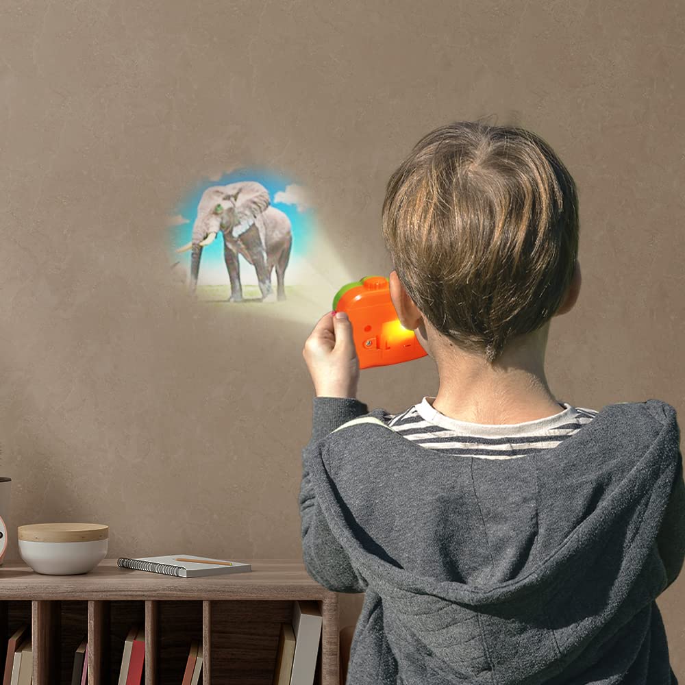 ArtCreativity 12Pcs Kids Toy Camera Projector with Images in Viewfinder - Battery Operated Toddler Camera for Kids with Wild Animal Slides, Kids Birthday Party Favor, Safari Party Favors