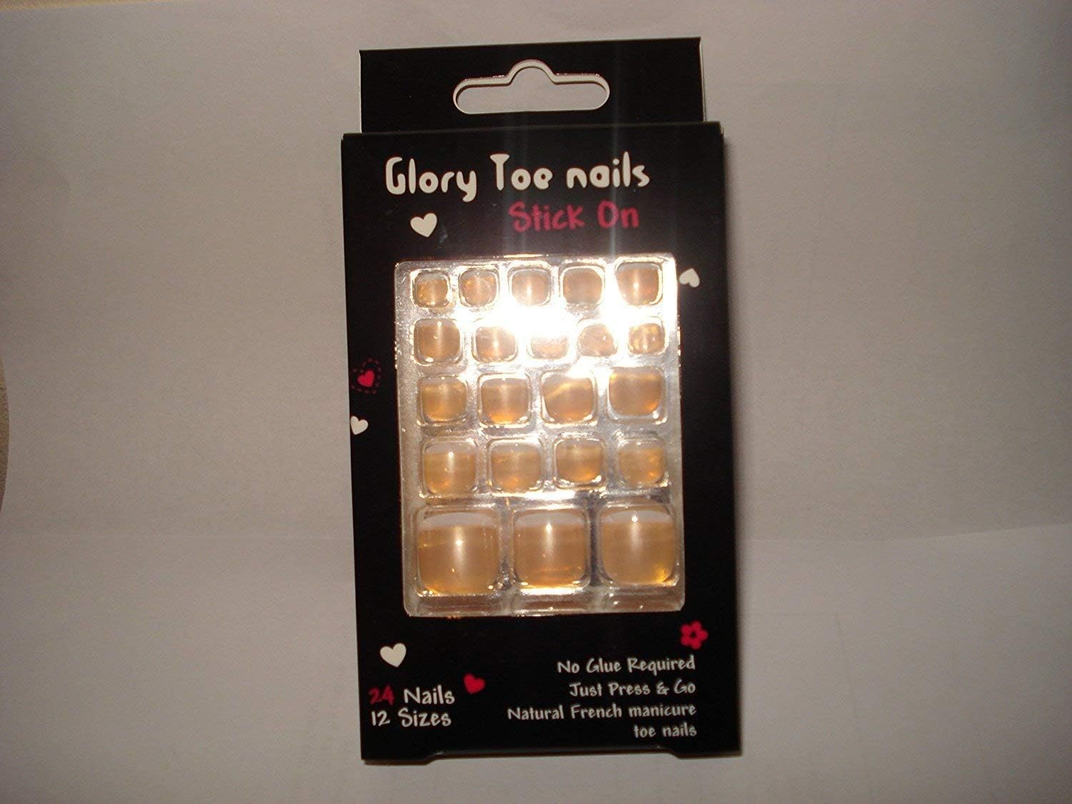 NATURAL FRENCH MANICURE TOENAILS NO GLUE REQUIRED ~
