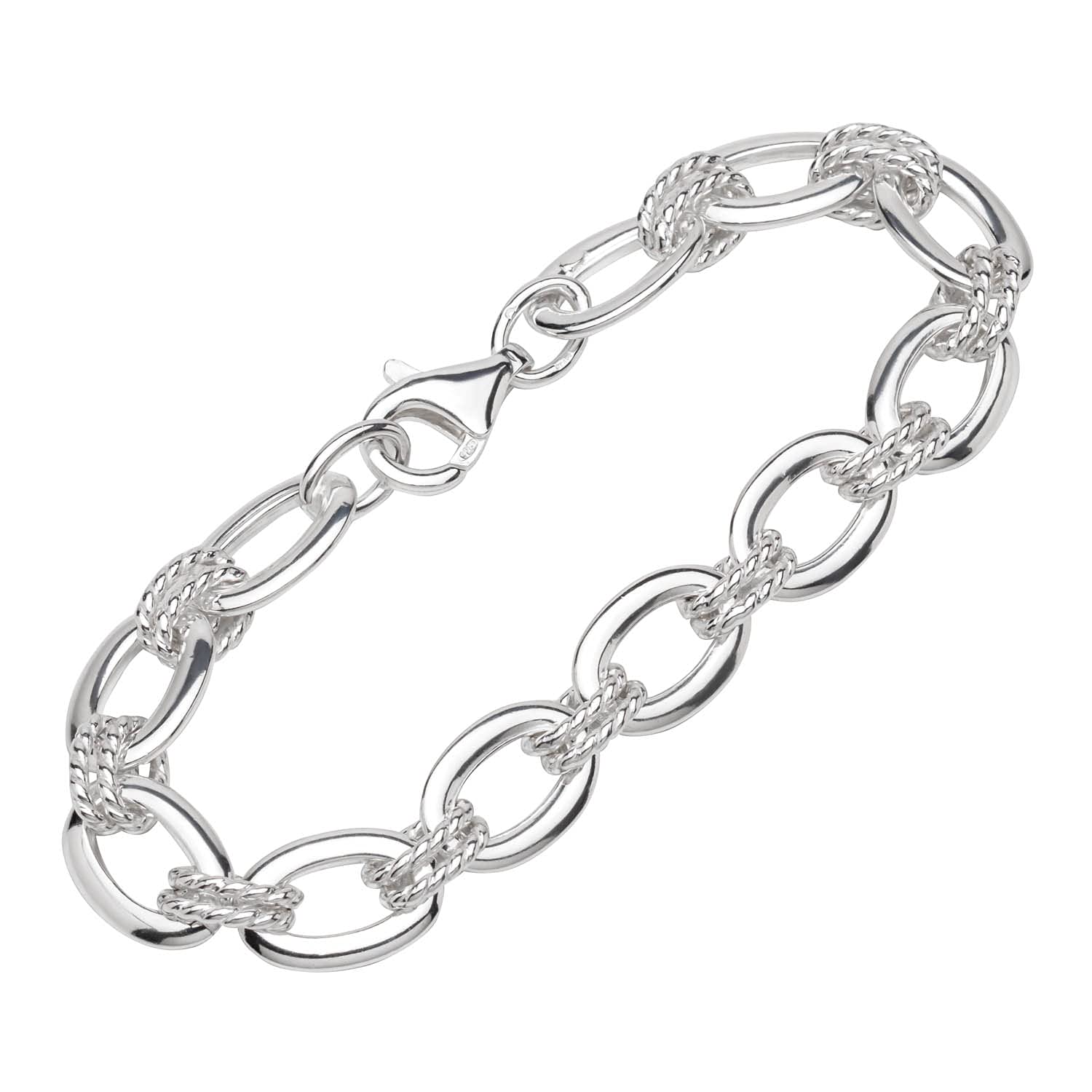 NKlaus bracelet 925 Sterling Silver 22cm designer chain ladies designer bracelet chain new 12835