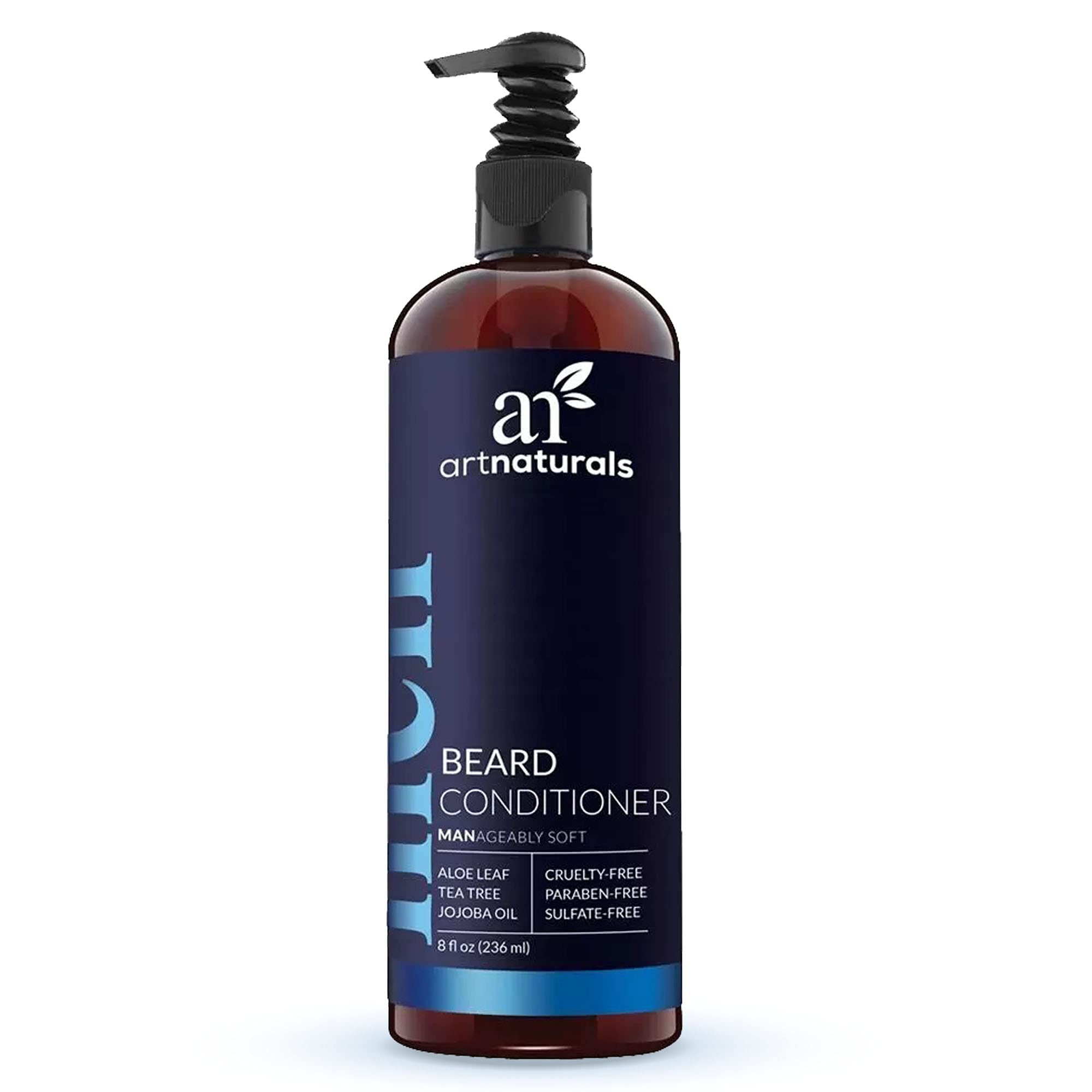 ArtNaturals Natural Beard Deep Conditioner - (8 Fl Oz/236ml) - Infused with Aloe Vera, Tea Tree and Jojoba Oil - Sulfate Free