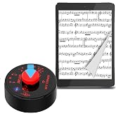 Wireless Page Turner Pedal, Bluetooth Page Turner, Portable Smart Bluetooth Music Foot Pedal, Hand Free Sheet Music Reading Page Turns for iPad Tablet Android IOS Phones Music Scores E-books PPT (Red)