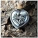 Aimeio Vintage Jewelry Box Metal Treasure Box Antique Love Heart Shape Metal Jewelry Box Princess Jewelry Makeup Organizer Birthday Gift (Love Heart)