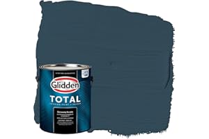 Glidden Total Interior Wall Paint & Primer All-in-One, Sailor's Coat/Blue, Eggshell, 1 Gallon