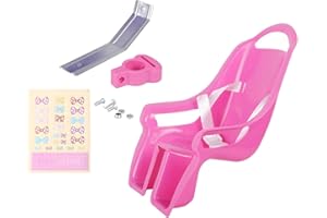 DYNWAVE Doll Seat Children Gifts Bicycle Accessories with DIY Decals Doll Bike Seat Girls Bike Decoration, Pink