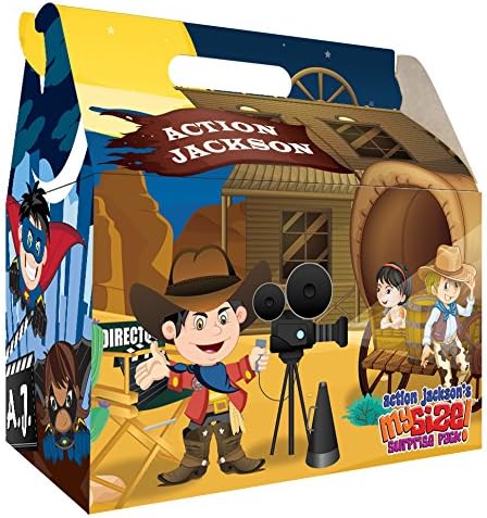 Action Jackson Kid's Movie Birthday Party Favor Goodie Treat Box - 12ct