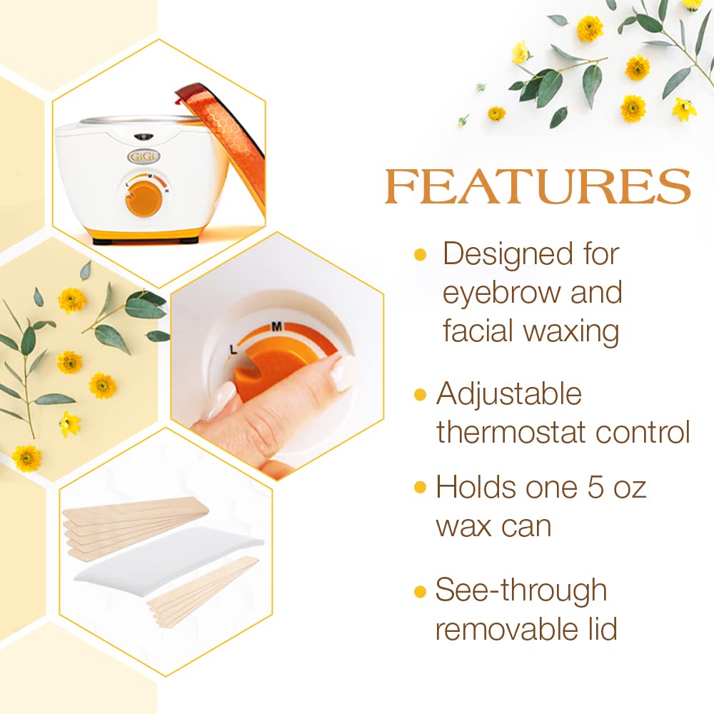 GIGI Hair Removal Wax Warmer, Mini Honee, Warmer for 5 oz. Wax Can