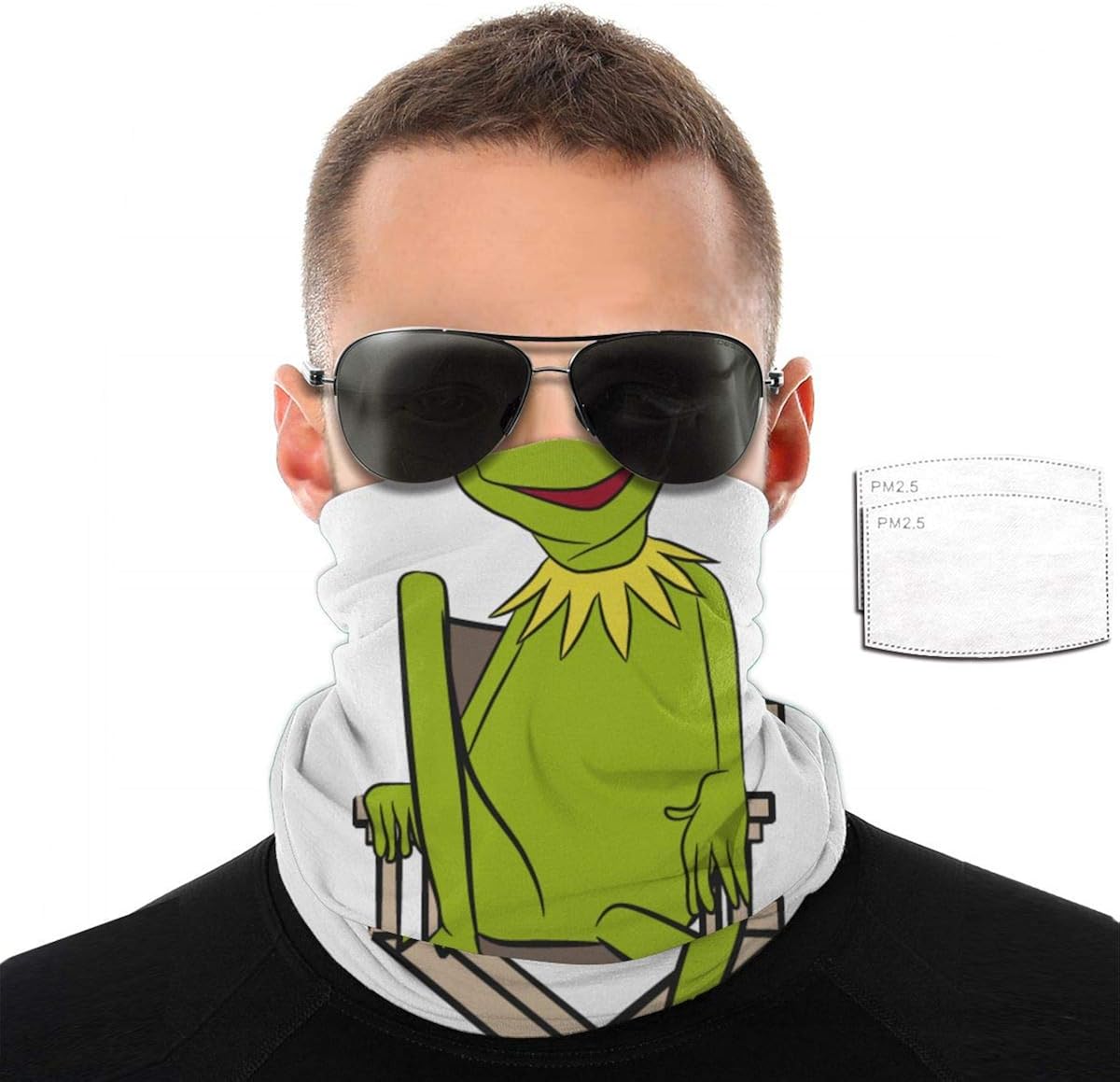 Kermit The Frog Scarf Bandanas Neck Gaiter With Safety