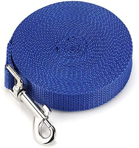 Dog Leash Perfectmade Multiple-Use Long Nylon Training Lead Leash 3 Color Choice Durable Heavy Duty Friction Reducing Rope Lead Perfect for Walking Running Training Red/Blue/Black