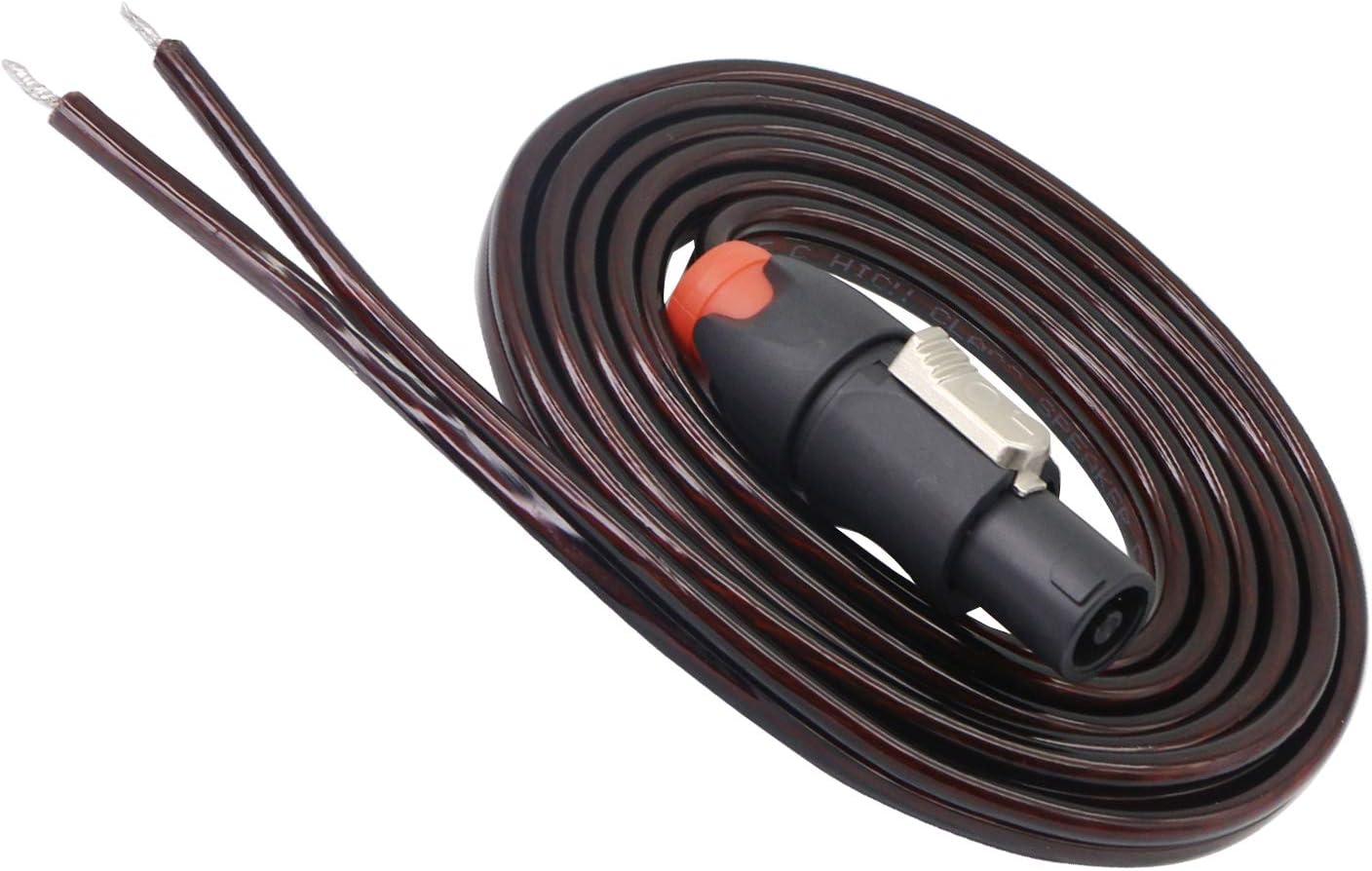 XMSJSIY Speakon Speaker Cable Bare Wire, Speakon to Speaker Wire Audio Cord Amplifier Connection Cord for DJ/PA with Twist Lock-2M - Image 3
