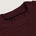 Finego Women's Knitted Mock Neck Long Sleeve A Line Sweater Dress with Pockets
