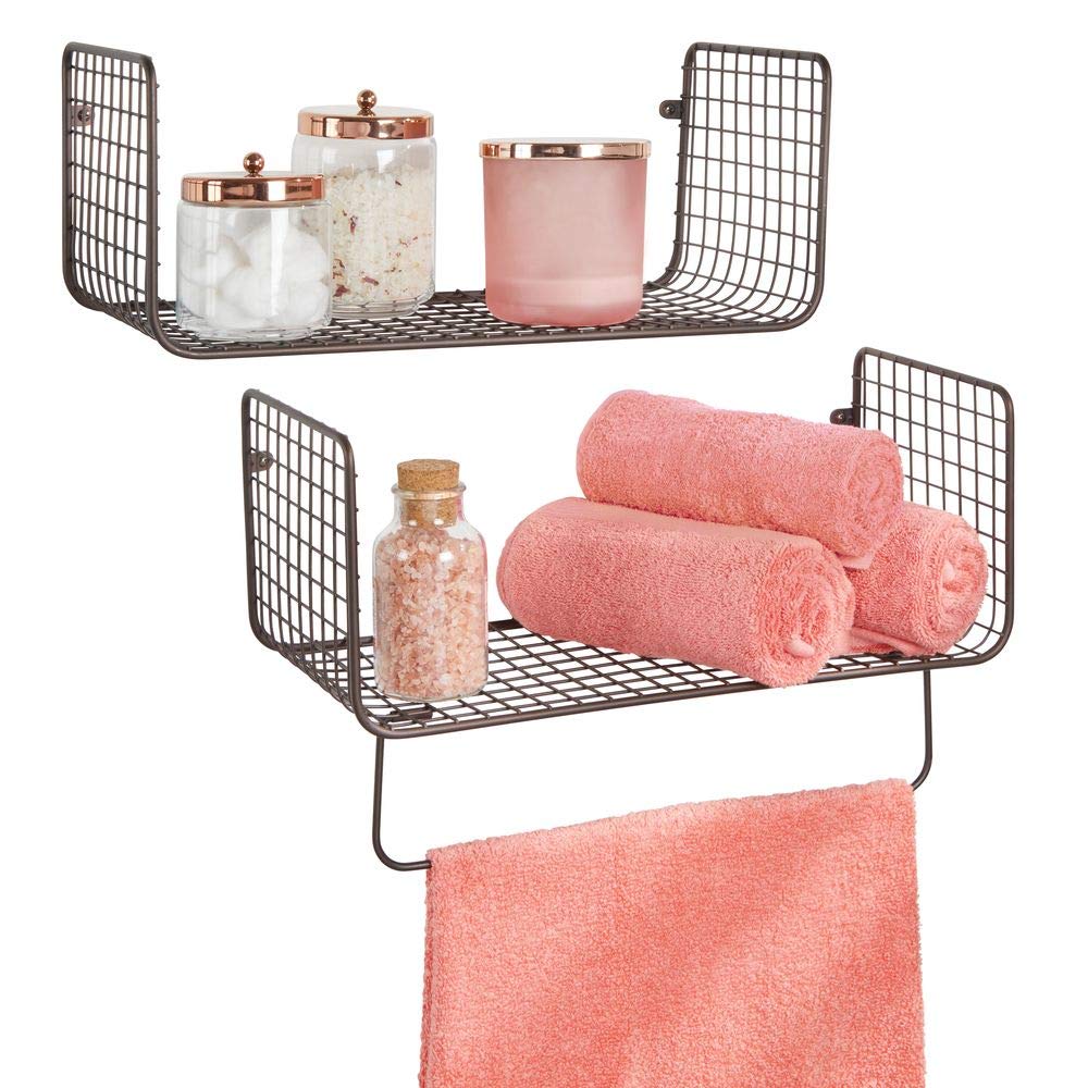 Repisa metálica de cocina con patas plegables color bronce Moderno