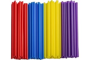 Comfy Package [250 Pack] Colored Straws, 7.75" High Disposable Drinking Straws - Assorted Colors