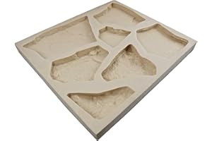 STONE MASTER MOLDS Stone Veneer Rubber Mold for Concrete, Fieldstone Flat Mold, Version 3