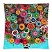 WECE Comfortable & Beautiful Patterns And Strips Mexican Style Tree Flower Floral Pillow Case 18x18 inch (one side)