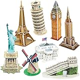 CubicFun 3D Puzzle Architectural Mini Model Kits Collection Toys, New Option B
