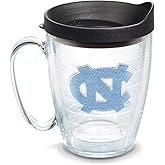 Tervis Made in USA Double Walled University of North Carolina Tar Heels Insulated Tumbler Cup Keeps Drinks Cold & Hot, 16oz Mug, Primary Logo