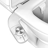 Non-Electric Bidet Attachment for Toilet, Ultra Slim Self-Cleaning Retractable Dual Nozzles for Rear & Feminine Wash, Adjustable Water Pressure,Stainless Steel Inlet