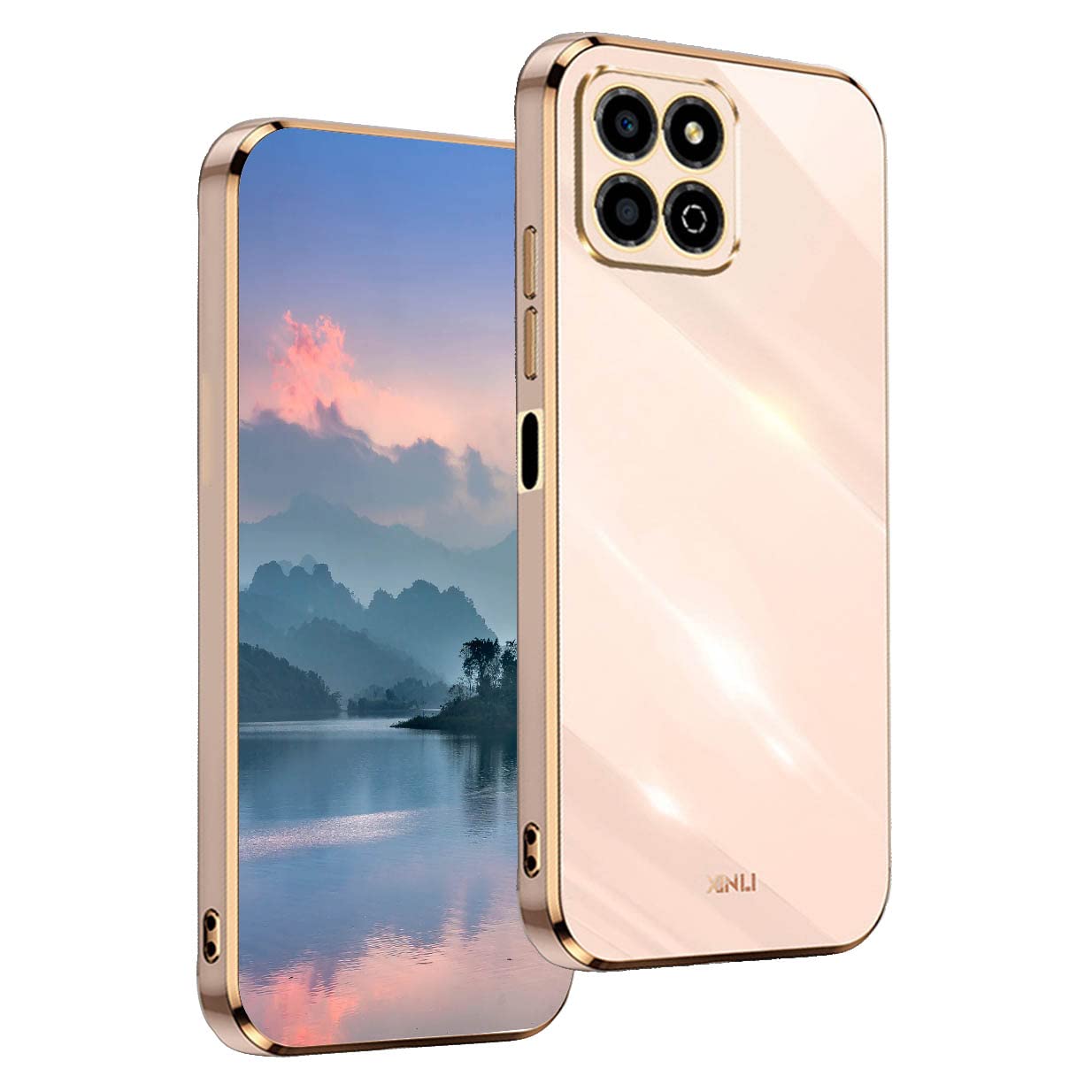 UPLAI Case for Honor X6a 4G, Ultra Thin Shockproof Protection Cover with Electroplating Design, Premium TPU Bumper and Soft Silicone Stylish Durable Cover.(Pink) — image 1