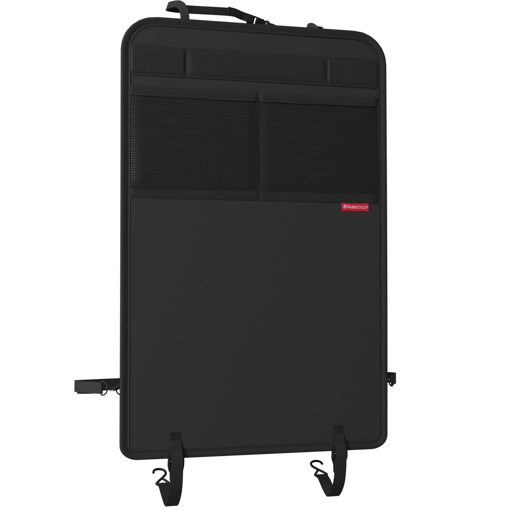 ATHLON TOOLS Backrest Protective Mat Coated, Backrest Protection Car Kick Mat, Reinforced, with Mesh Pockets, Dirt-Repellent, Easy to Clean and Water-Repellent