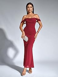 KUTUMAI Off The Shoulder Maxi Long Dress Corset