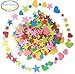 Foam Glitter Stickers Self Adhesive, Heart and Stars Shapes for Christmas, Kid's Arts Craft Supplies Greeting Cards Home Decoration (350 Pieces)