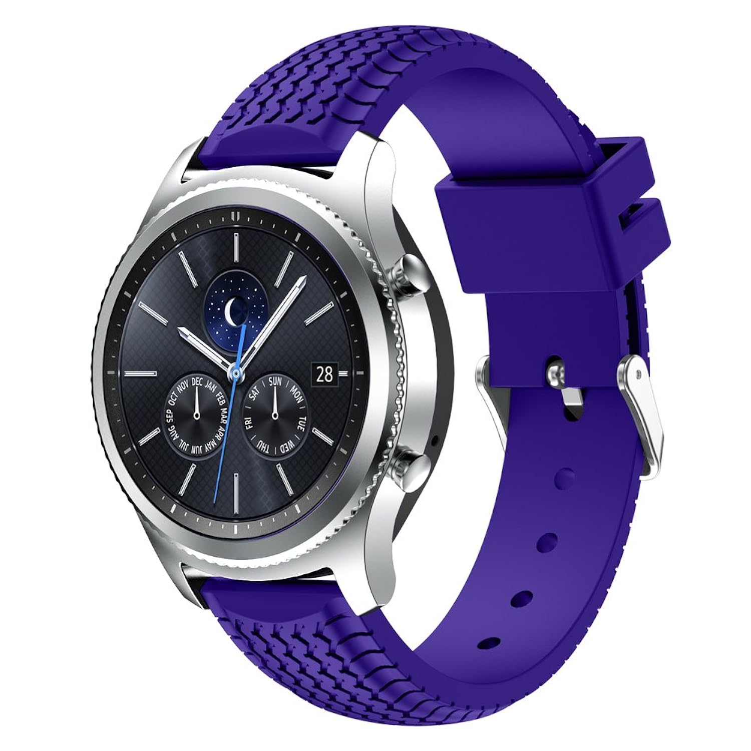 安心の定価販売 クラシックシリコン交換用スポーツストラップfor Samsung Gear S3 By D B Moodパープル B01mzz25yi Hermescolleges Ca
